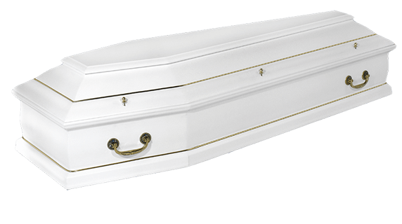 Саркофаг белый Выполнен из массива сосны. Покрытие матовое белое. В комплекте: ручки, обивка. Внутренние размеры: длина 1880 мм, ширина в плечах 580 мм.